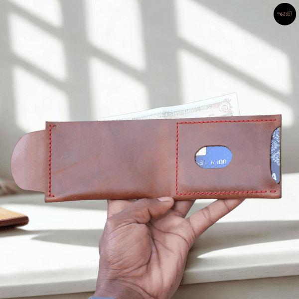 Masic Gold – Premium Handmade Bifold Wallet with Inner Leather Lock - Image 5
