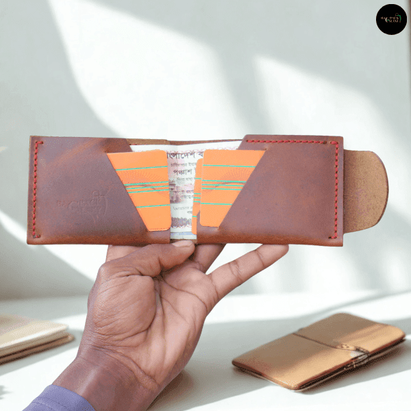 Masic Gold – Premium Handmade Bifold Wallet with Inner Leather Lock